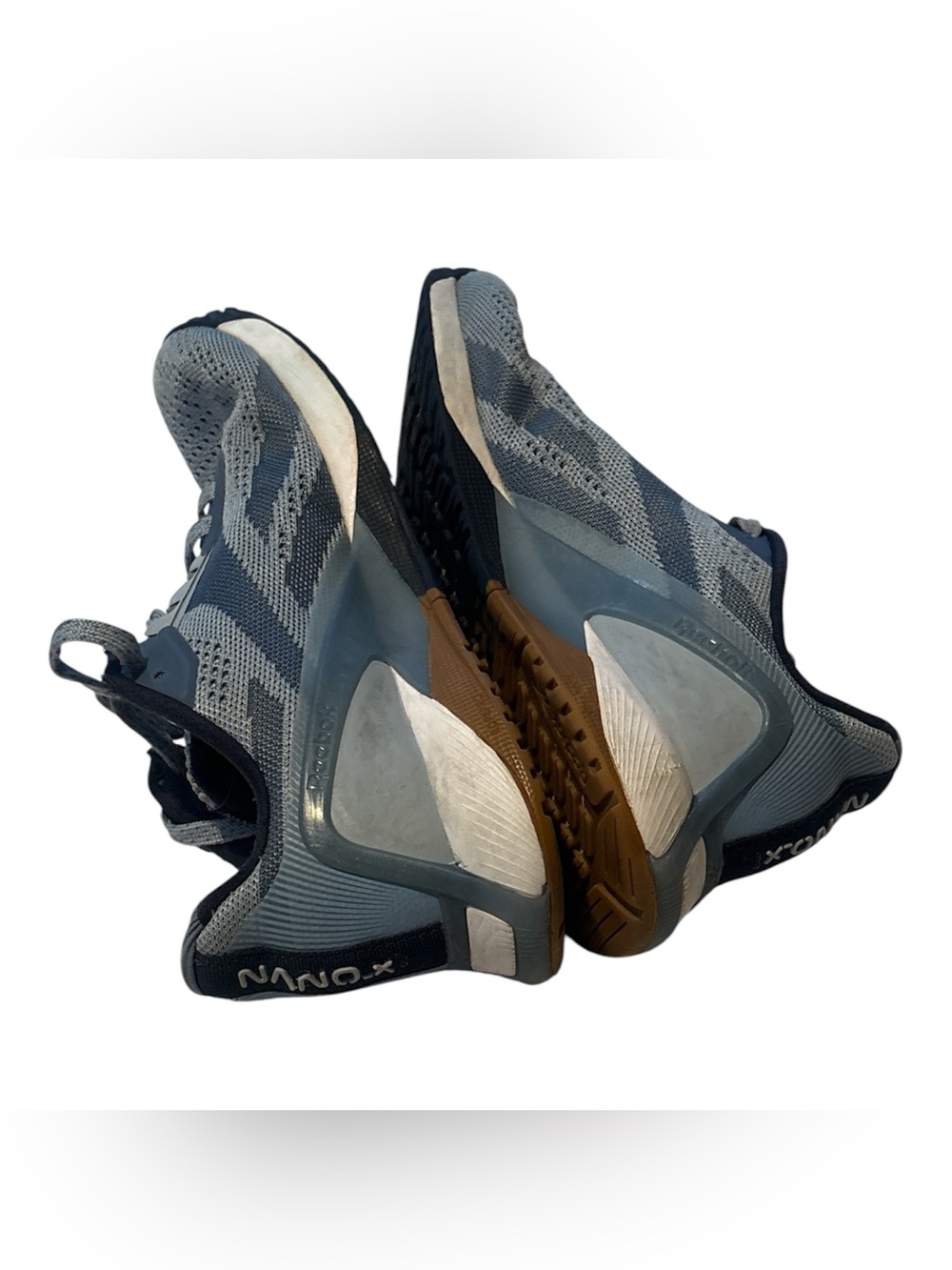 Reebok Men's Grey and Navy Athletic Running Shoes - Picture 4 of 6